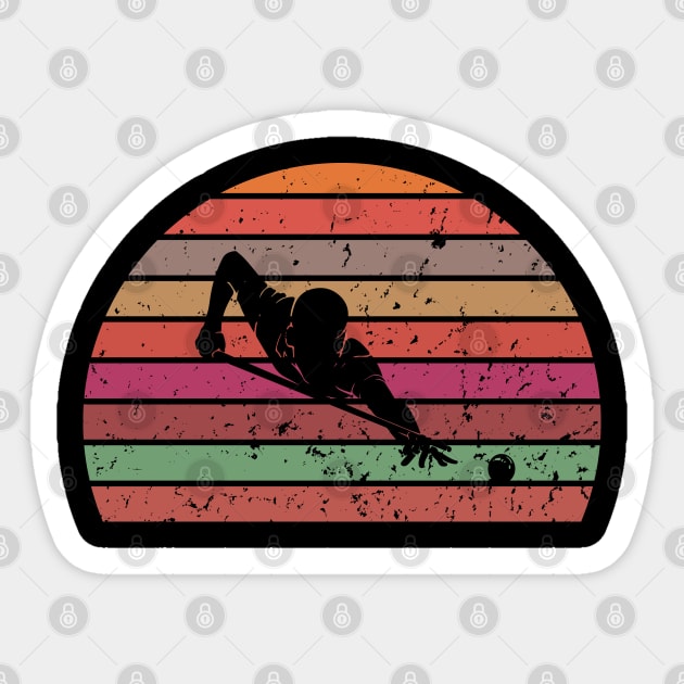 Billiards - vintage sunset design Sticker by BB Funny Store